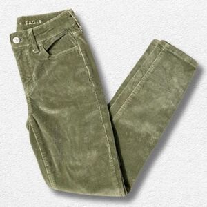 American Eagle Olive Green Corduroy Pants Size 00 Short